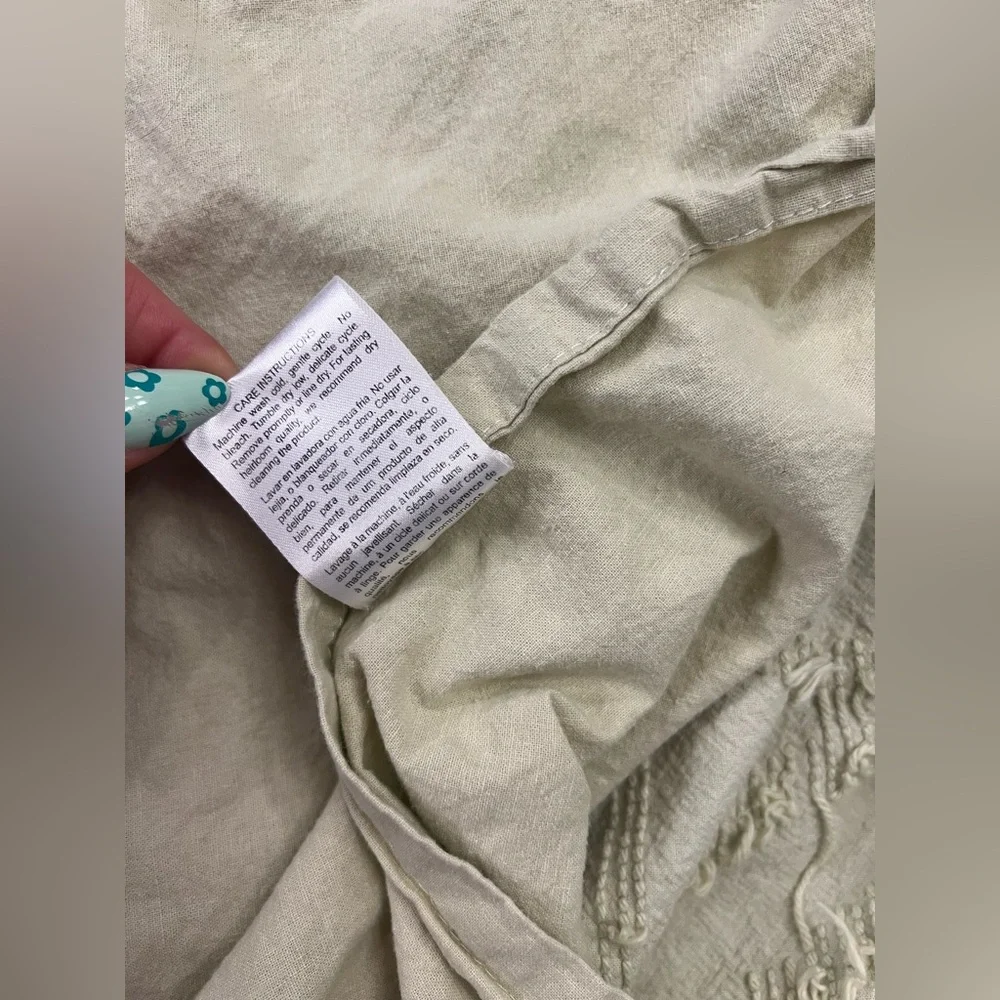 Lamont Home Light‎ Sage Mint Green Chenille King Size Pillow Shams 20” X 36” Set